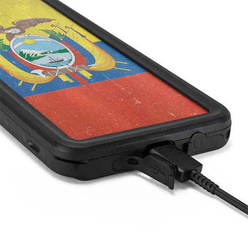 Ecuador Flag Distressed Galaxy S20 Waterproof Case